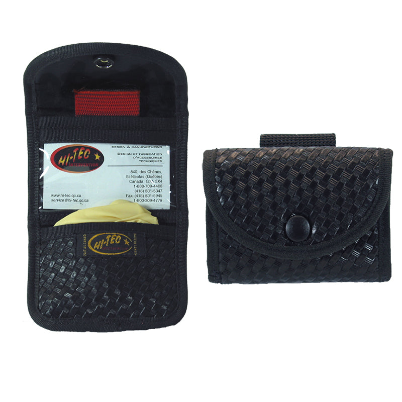 DOUBLE LATEX GLOVES POUCH "BASKETWEAVE" Latex Glove Holder Hi-Tec Intervention