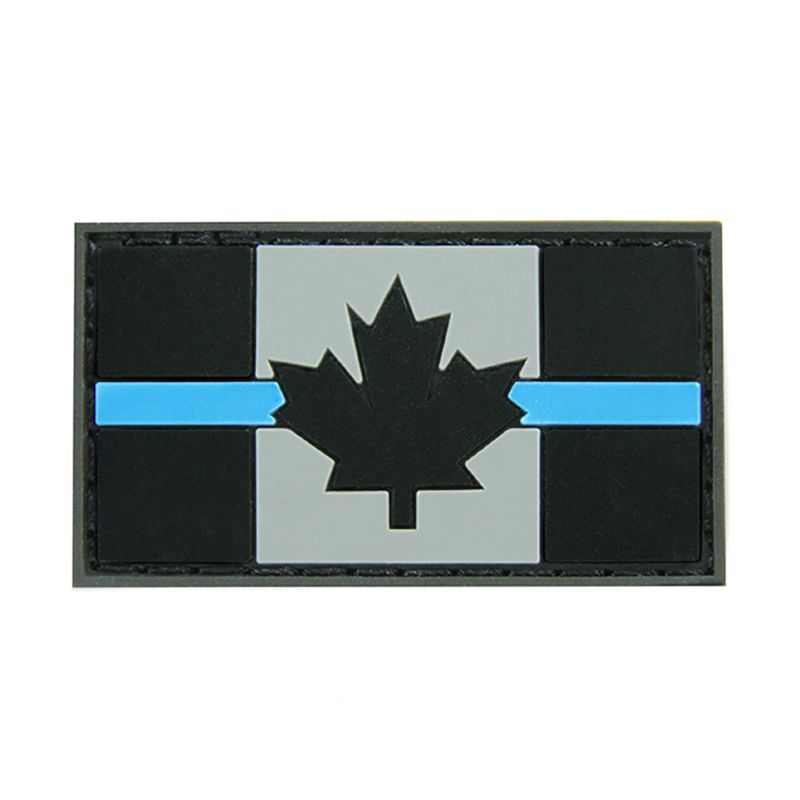 Canadian Flag (POLICE version) Black with Blue line and HOOK Velcro ACCESSORIES Hi-Tec Intervention