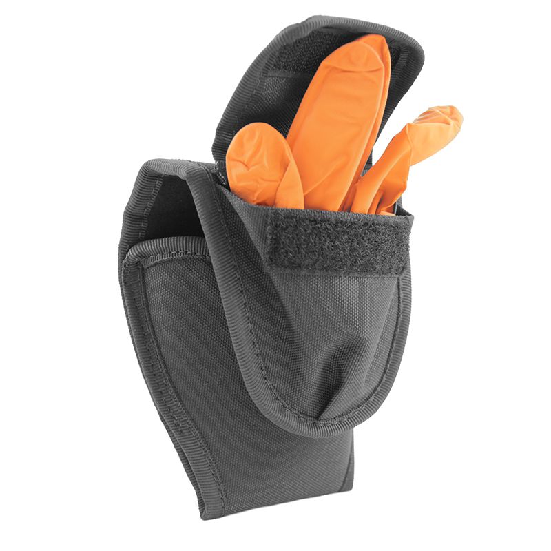 HANDCUFF CASE WITH OUTTER FLAP POCKET FOR LATEX GLOVE Handcuff Case Hi-Tec Intervention