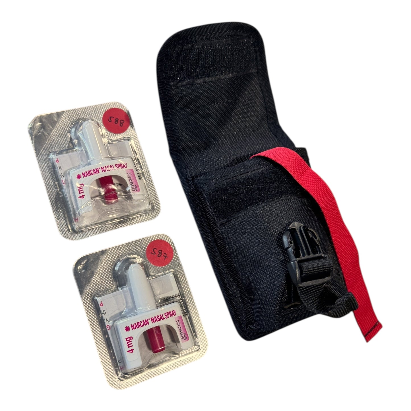 NARCAN POUCH WITH MOLLE LOC-STICK SYSTEM - HOLDS x2 4MG NALOXONE BLISTER PACKS W/ VELCRO FLAP AND BUCKLE CLOSURE Narcan Pouch Hi-Tec Intervention