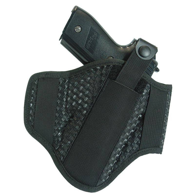 HOLSTER FOR DESK DUTY OR PLAIN CLOTHES right or left hand REG. SIZE " BASKETWEAVE"