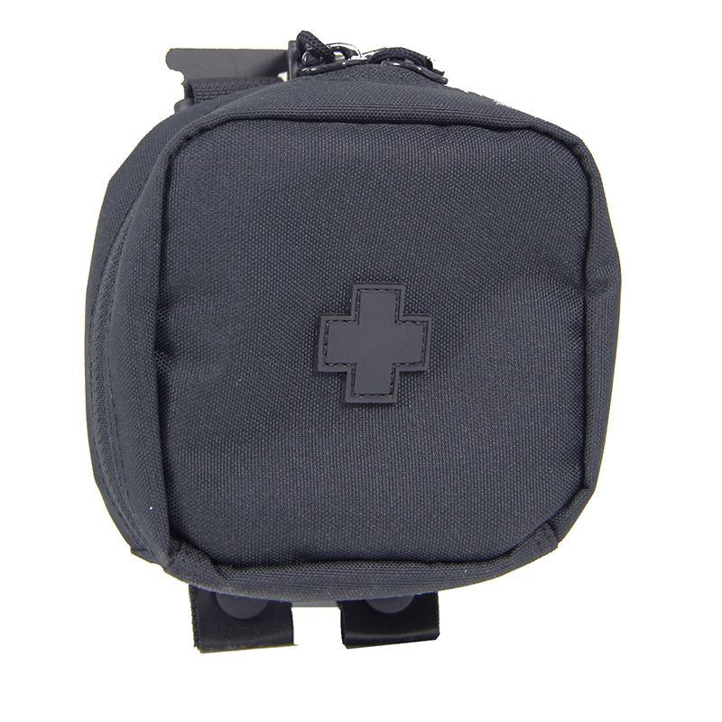 MOLLE LOC-STICK COMPACT IFAK MEDICAL POUCH W/ BLK CROSS 4" X 4" LOC-Stick Hi-Tec Intervention