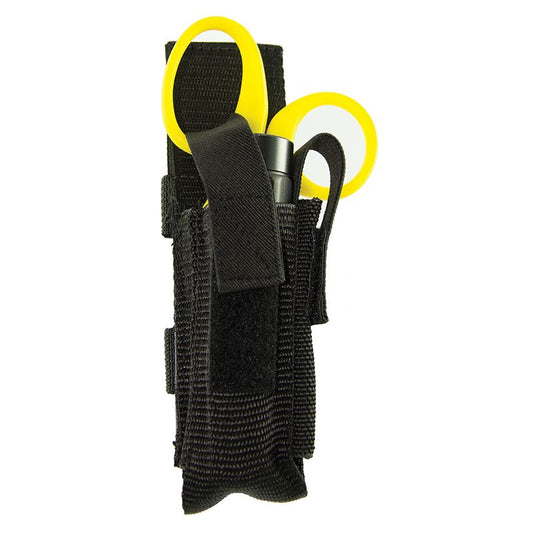 VERTICAL MULTI SISSOR POUCH WITH HOLDER FOR SMALL FLASHLIGHT,TWEEZERS AND MORE