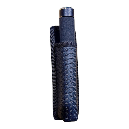 RETRACTABLE BATON POUCH ASP 7 1/2 (21) NO FLAP "BASKETWEAVE" Baton Carrier Hi-Tec Intervention