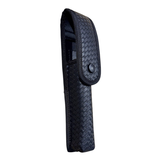 RETRACTABLE BATON POUCH , ASP 9 1/2 (26) WITH FLAP "BASKETWEAVE" Baton Carrier Hi-Tec Intervention
