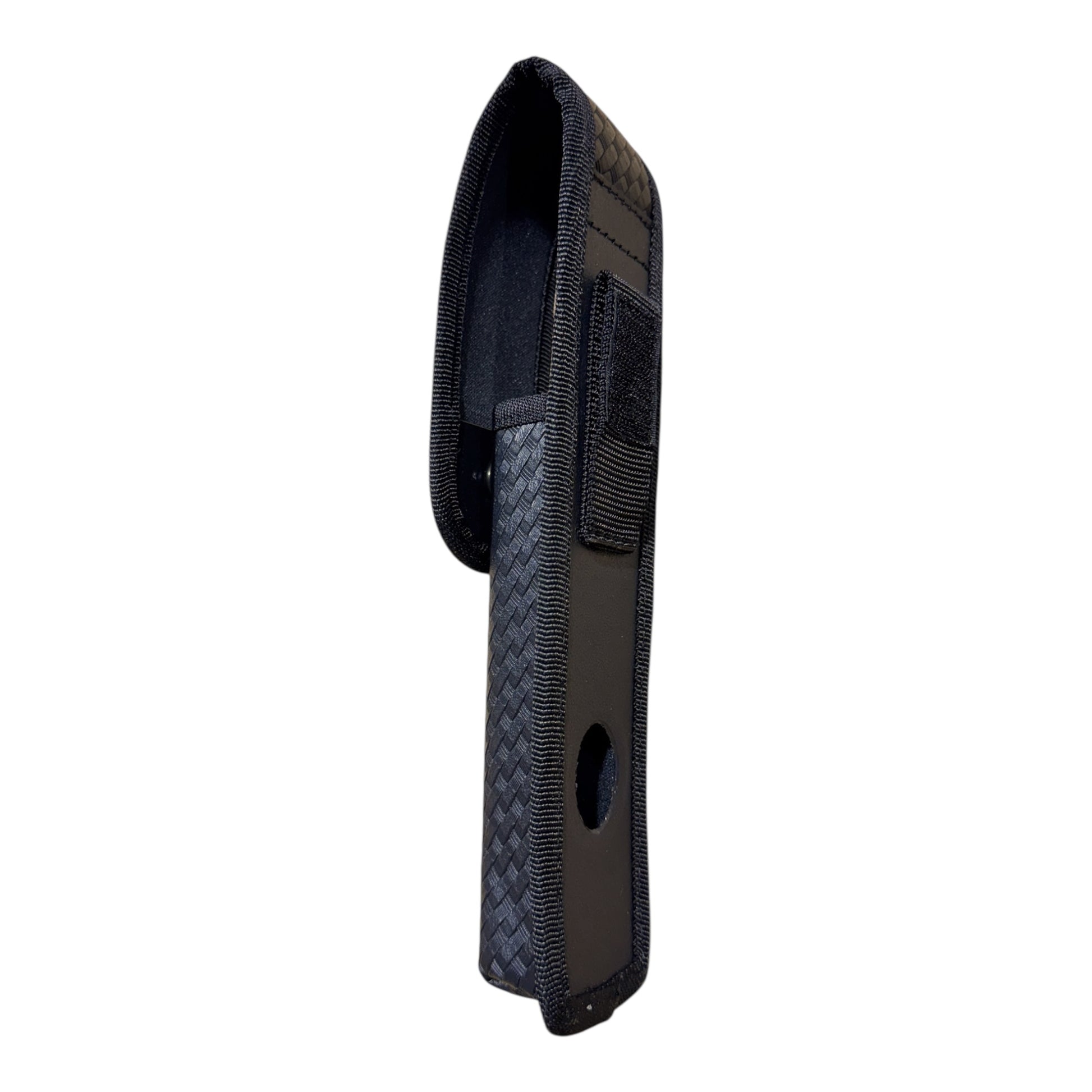 RETRACTABLE BATON POUCH , ASP 9 1/2 (26) WITH FLAP "BASKETWEAVE" Baton Carrier Hi-Tec Intervention