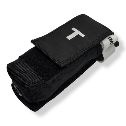 MOLLE LOC-STICK POUCH EMBROIDERED "T" WHITE FOR TOURNIQUET (TQ) BELT OR VEST Tourniquet Pouch Hi-Tec Intervention