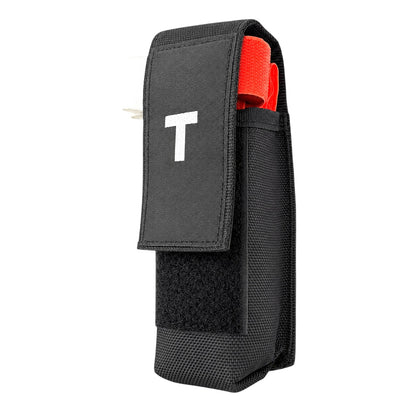 MOLLE LOC-STICK POUCH EMBROIDERED "T" WHITE FOR TOURNIQUET (TQ) BELT OR VEST Tourniquet Pouch Hi-Tec Intervention