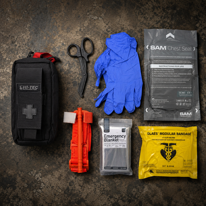 MEDICAL/ IFAK POUCH WITH TQ HOLDER MOLLE LOC-STICK Hi-Tec Intervention