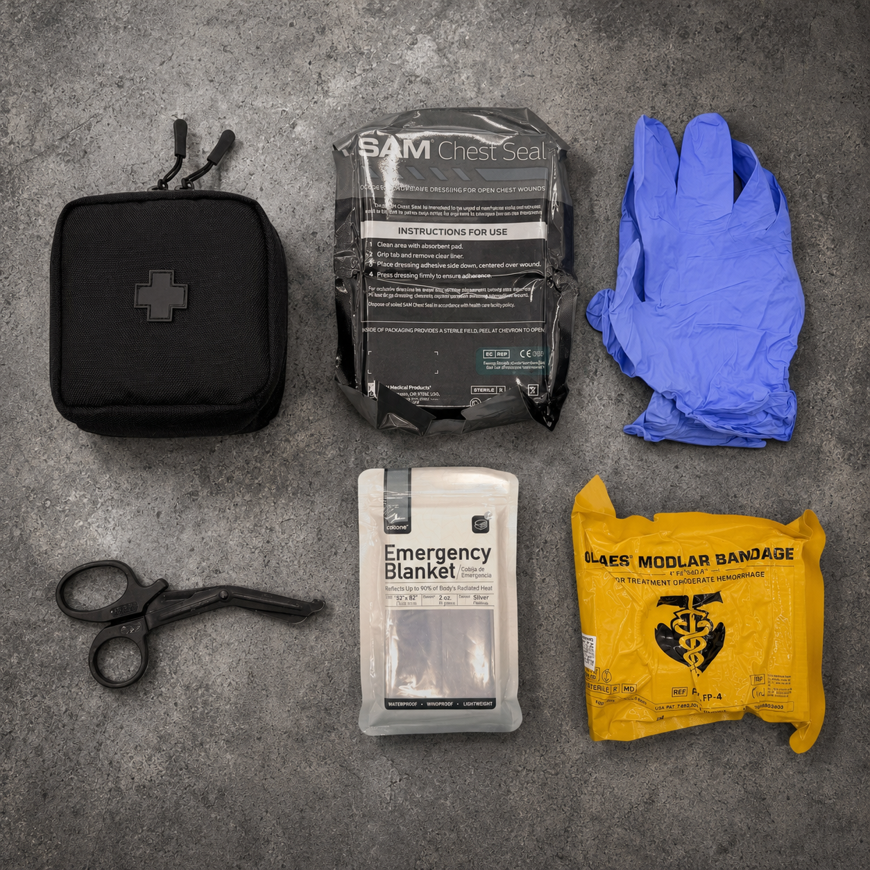 MOLLE LOC-STICK COMPACT IFAK MEDICAL POUCH W/ BLK CROSS 4" X 4" Medical Pouch Hi-Tec Intervention