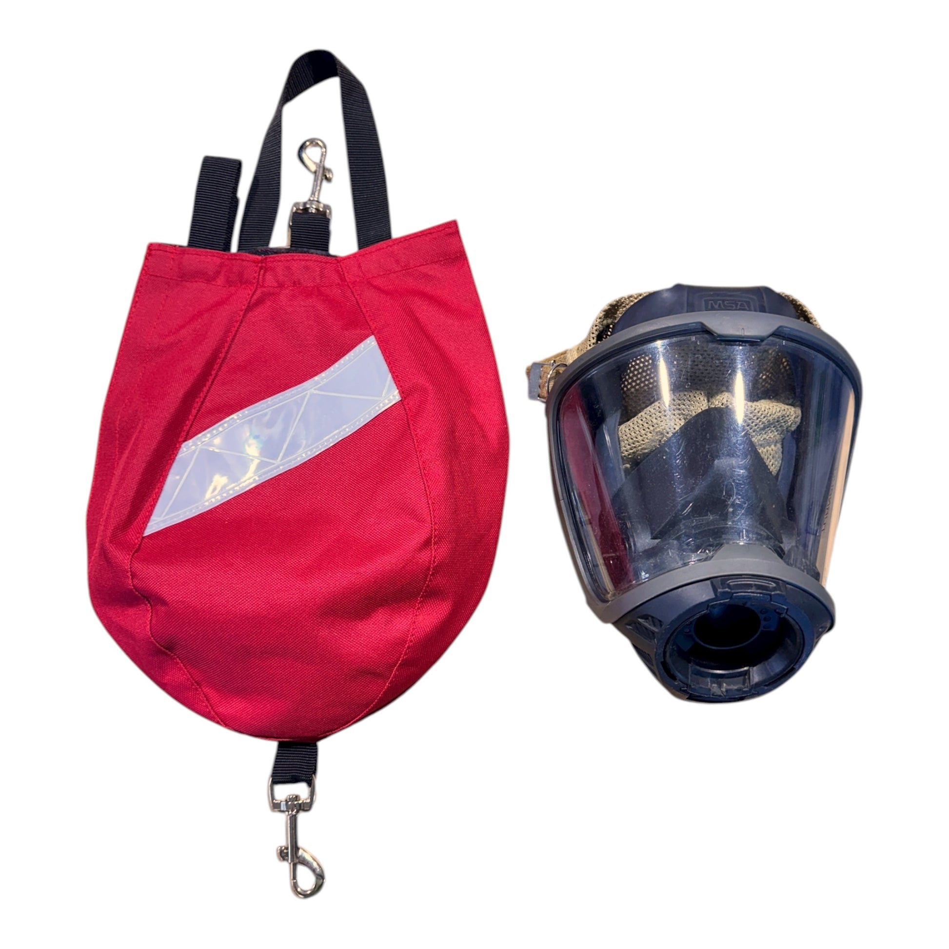 HALF OR FULL FACE MASK POUCH /BAG FOR SCBA OR RESPIRATOR (RED) Oxygen Pouch Hi-Tec Intervention