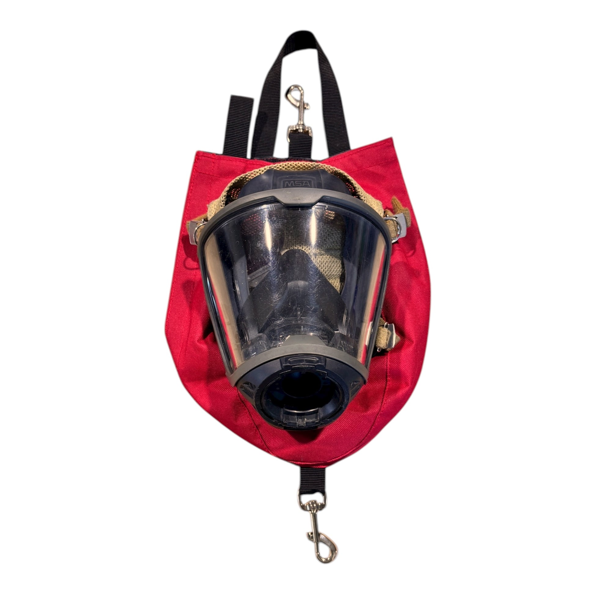 HALF OR FULL FACE MASK POUCH /BAG FOR SCBA OR RESPIRATOR (RED) Oxygen Pouch Hi-Tec Intervention