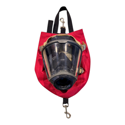 HALF OR FULL FACE MASK POUCH /BAG FOR SCBA OR RESPIRATOR (RED) Oxygen Pouch Hi-Tec Intervention