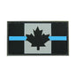 Canadian Flag (POLICE version) Black with Blue line and HOOK Velcro