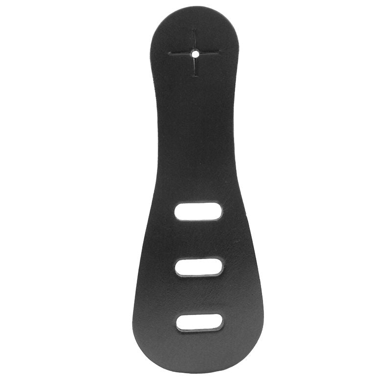 Leather Mic holder with 3 holes and ID clear/ smoke  pocket