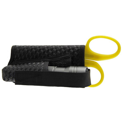 TRAUMA SHEAR + PEN LIGHT EMS CASE HORIZONTAL "BASKETWEAVE" Scissor Sheath Hi-Tec Intervention