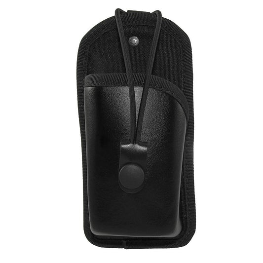 MOLDED MAN MADE LEATHER W/ ENGINEERED TOP LAYER POUCH FOR UNIVERSAL RADIO CASE , W/ OPEN BELT LOOP